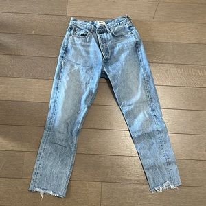 Agolde Riley High Rise Straight Crop